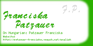 franciska patzauer business card